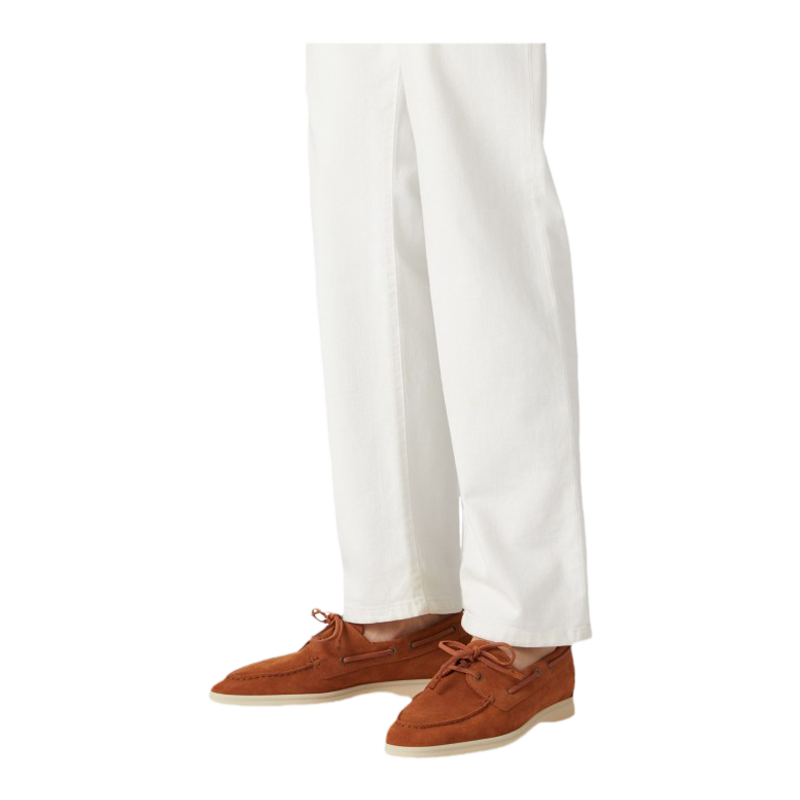 Loro Piana/诺悠翩雅男鞋古铜色绒面革系带莫卡辛鞋乐福鞋