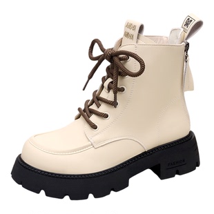 马丁靴女厚底2025年秋冬新款英伦风增高显瘦软底短靴防滑加绒棉靴