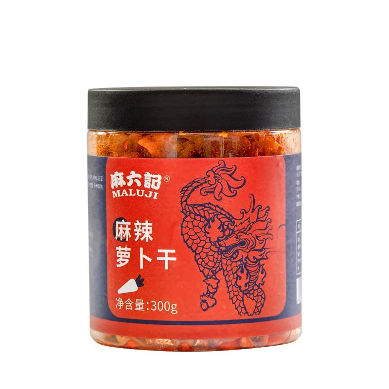 麻六记麻辣萝卜干香辣萝卜丁300g*2咸菜腌制开胃菜下饭菜