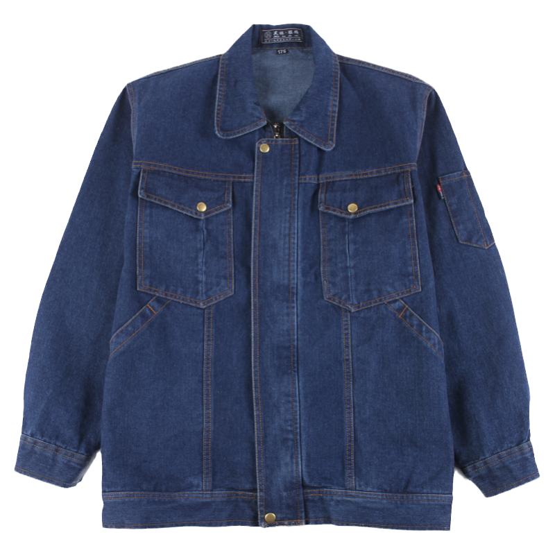 春秋款牛仔套装工作服厂家直销