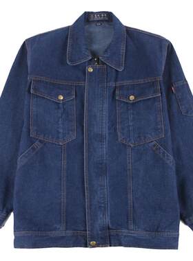 春秋款牛仔套装工作服厂家直销