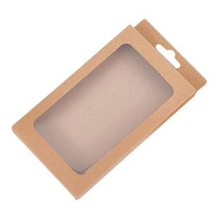 牛皮纸包装盒空白手机壳挂钩包装盒手机套小饰品美甲打包盒可定制