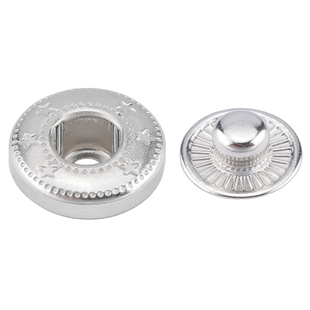 高档子母扣暗扣扣子圆形黑色纽扣金属四合扣羽绒服大衣按扣摁扣女