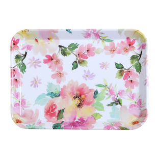 精致小托盘密胺塑料迷你置物盘花盆多肉细长托盘客厅装饰方盘家用