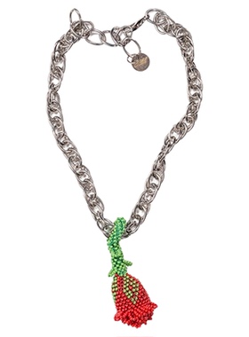 XTASTE 土耳其 ZEY 多色郁金香项链原创设计串珠手工毛衣链时尚款