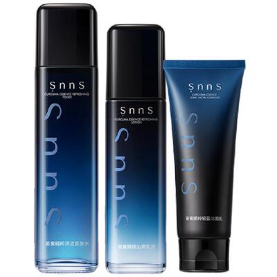 snns男士水乳护肤品三件套控油清爽补水保湿礼盒装