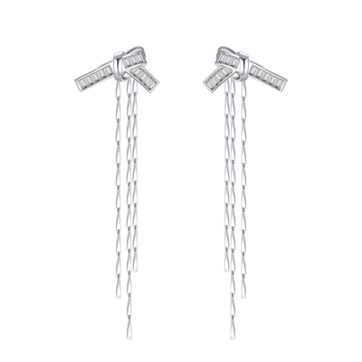 蝴蝶结耳夹CC&OO流苏无耳洞