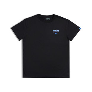 SUBTREND运动情侣美式短袖t恤男女潮牌休闲黑色白色体恤冰块LOGO