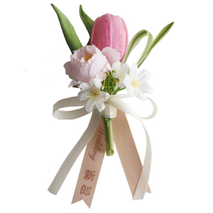 唯美小清新婚礼新郎新娘结婚胸花伴郎伴娘姐妹团襟花胸针贵宾花