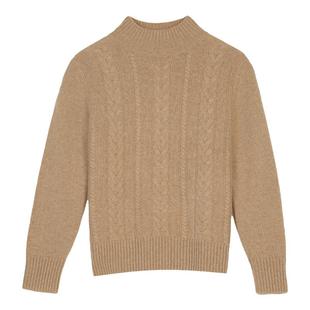 鹿王100%纯山羊绒衫女士半高领变换组织保暖针织毛衣套衫秋冬新款