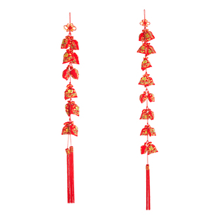 2025新年喜庆挂件春节过年红辣椒串福袋客厅中国结酒店福鱼装饰品