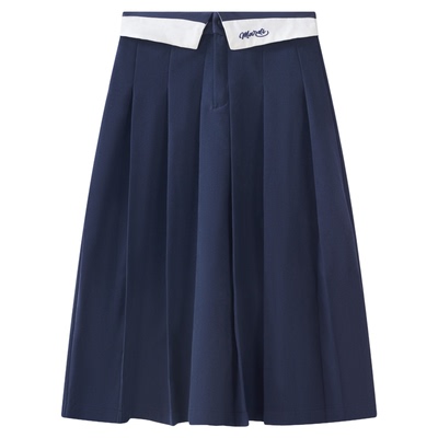 MARDI字母印花刺绣裤腰半身裙