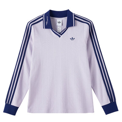 【自营】Adidas阿迪达斯POLO长袖三叶草时尚女装简约运动服KY5733