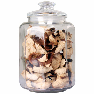 茶叶罐透明玻璃瓶密封罐五谷杂粮干货储物展示防潮八角形花茶瓶子