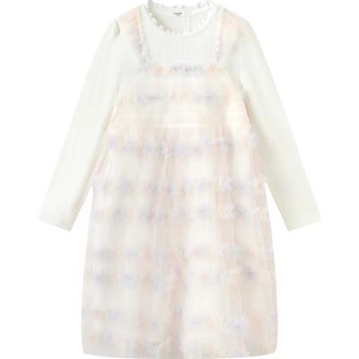 巴拉巴拉连衣裙女童针织网纱裙