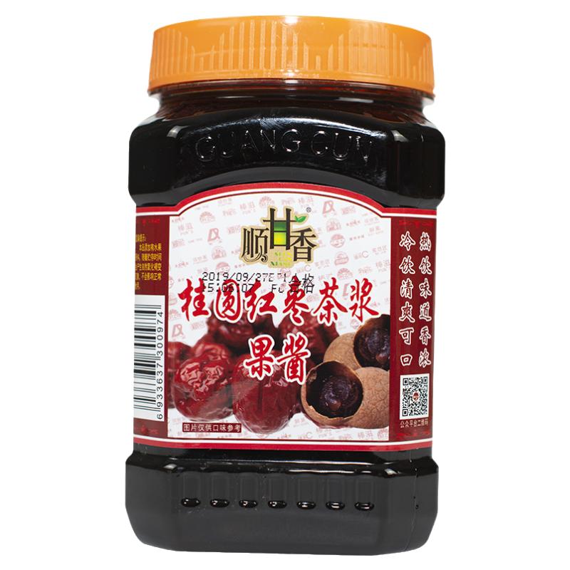 广村桂圆红枣茶浆1kg 蜂蜜果肉茶酱茶浆花果百香果酱西番莲鸡蛋果