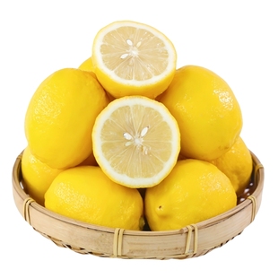 四川新鲜黄柠檬9斤鲜果安商用榨汁批发岳水果奶茶店专大果非无籽