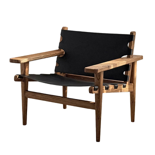 Ni尼家实木沙发椅客厅单人躺椅阳台靠背休闲椅民宿西班牙狩猎椅子