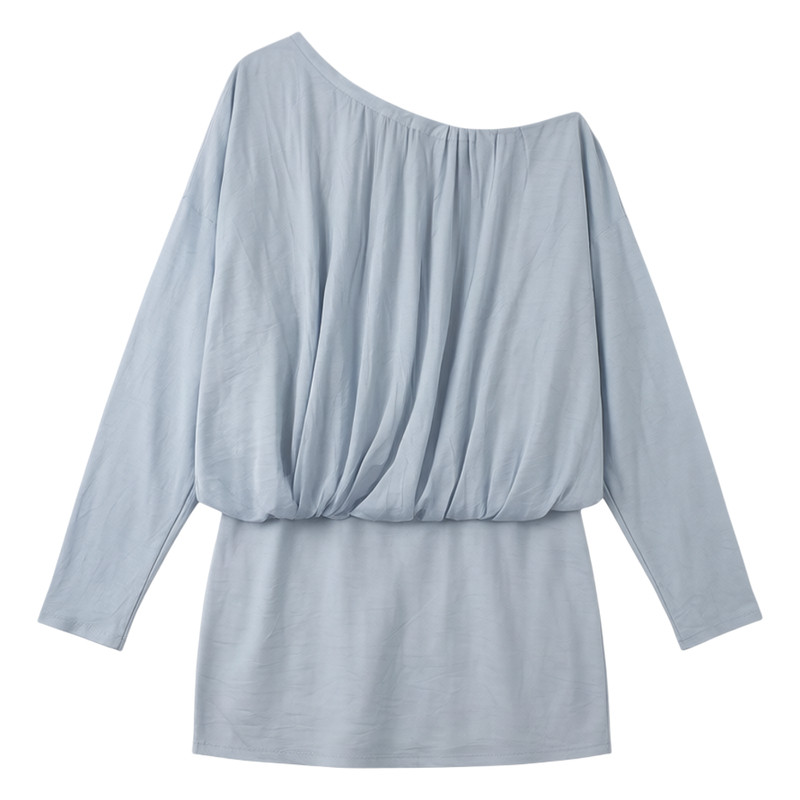 性感一字肩绝美纯欲风露背连衣服