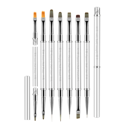 豆蔻新品双头美甲笔塑形建构笔刷