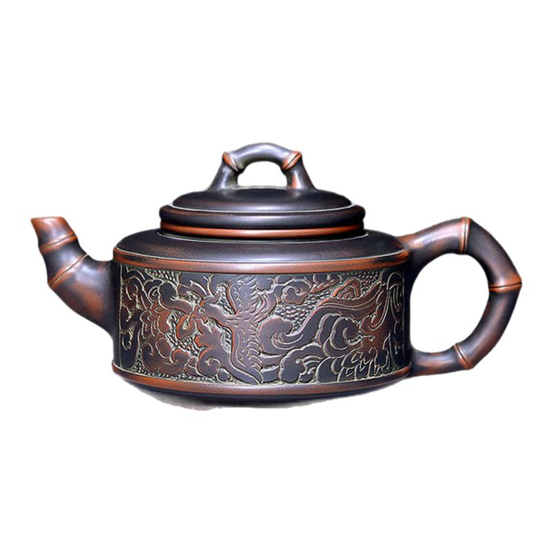 名家风茶具纯手工窑变竹节壶
