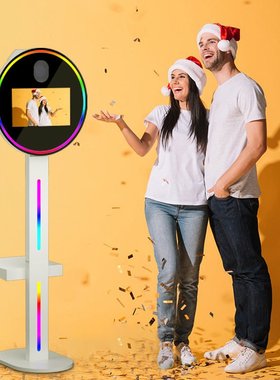 15.6寸DSLR圆形拍照机photobooth千层镜机室内派对商用亭广告机