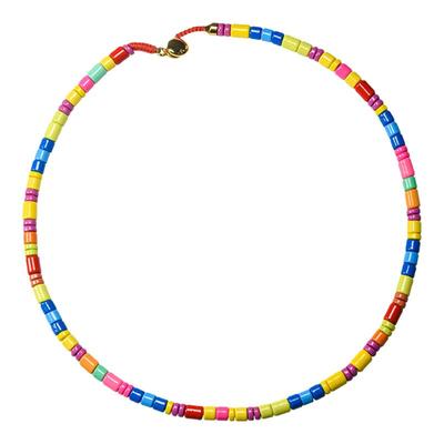AWE汪苏泷同款彩色搪瓷串珠项链