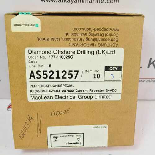 PEPPERLFUCHS KFDO-CS-EX1.54 CURRENT REPEATER (FAST SHIP BY D