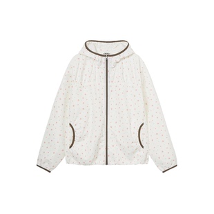 【官方正品】aeae新款小碎花防晒衣外套女夏秋季防风拉链开衫夹克