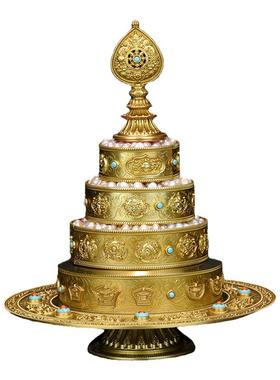 慧宝密宗黄铜曼扎盘包邮