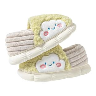 月子鞋秋冬2024新款包跟厚底防滑孕妇910月份保暖棉拖鞋女款冬季