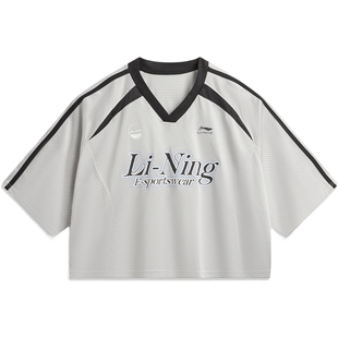 LI-NING李宁女子运动休闲短袖T恤ATSW254-1
