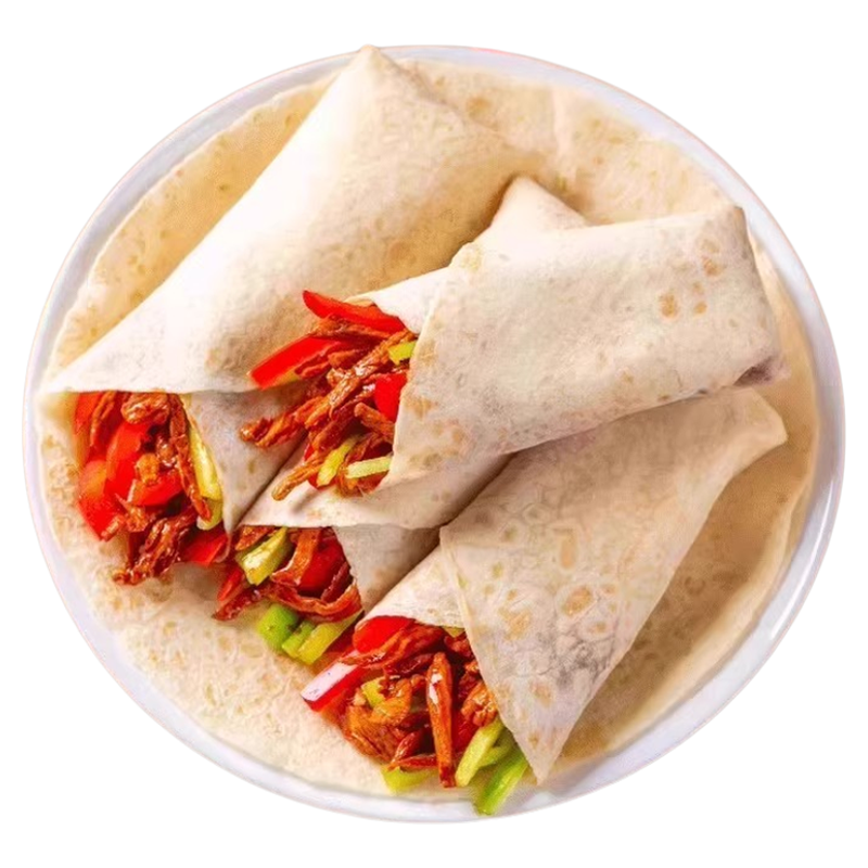 铁棍山药春饼手工无油烫面烙馍山东春饼薄饼皮即食早餐卷饼即食