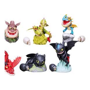 野兽王国驯龙高手无牙仔夜煞没牙仔周边盲盒摆件手办潮玩礼物