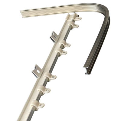 静音内开飘窗铝合金窗帘弯轨道