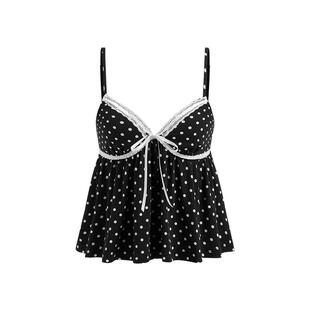 CIDER撞色镶边V领波点吊带上衣114505338