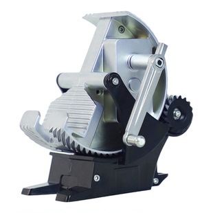 NIKOLATOY新款2025全金属机械合金锯齿旋钮齿轮手摇发电手机支架