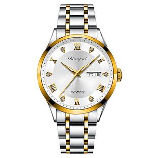 【全自动无电池真机械表】手表男士夜光双日历防水男表大表面薄款