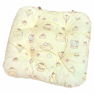 可爱kitty屁垫办公室加厚柔软椅垫教室绑带坐垫防屁股痛靠腰座垫