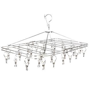 爱丽思IRIS 晾晒夹晾衣架阳台不锈钢吊式防风挂凉袜子毛巾 多夹子