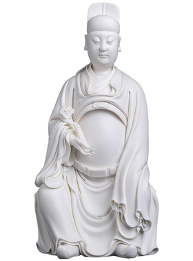 陶瓷如意文昌帝君神像摆件大师瓷
