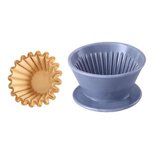 koonan02蛋糕滤杯 平底滤杯 陶瓷手冲滤杯 咖啡蛋糕杯送滤纸1~4人