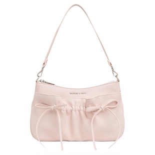 [七夕礼物]CHARLES&KEITH26秋CK2-20151673褶皱蝴蝶结芭蕾腋下包