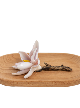 玉兰花手工陶瓷禅意香插