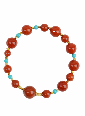 山川心语保山南红五行补火手链