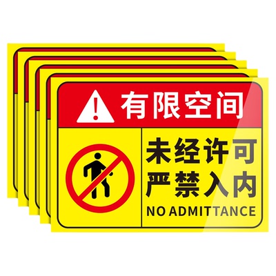 有限受限空间安全告知牌