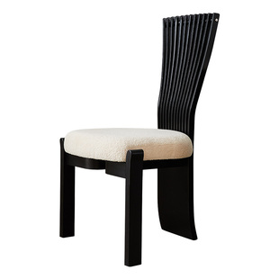 大司马法式复古椅凳白蜡木实木椅子家用高靠背椅侘寂椅设计师椅子