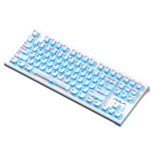 狼蛛F3387无线机械键盘87键等高线青轴茶轴红轴电竞游戏电脑办公