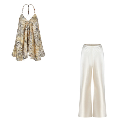 【送运费险】吊带背心直筒裤套装