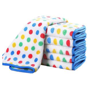 圆点抹布厨房清洁洗碗布不易沾油吸水保洁毛巾家用不易掉毛百洁布